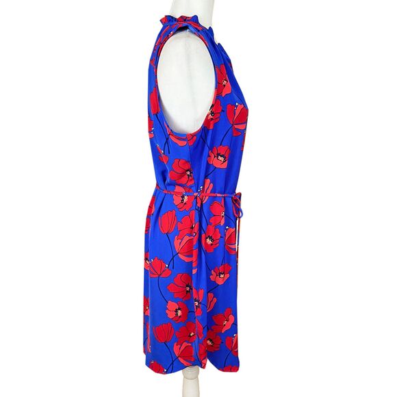 41 Hawthorn Jeanie Ruffle Detail Dress Size M Red Blue Floral Sleeveless - Picture 4 of 6